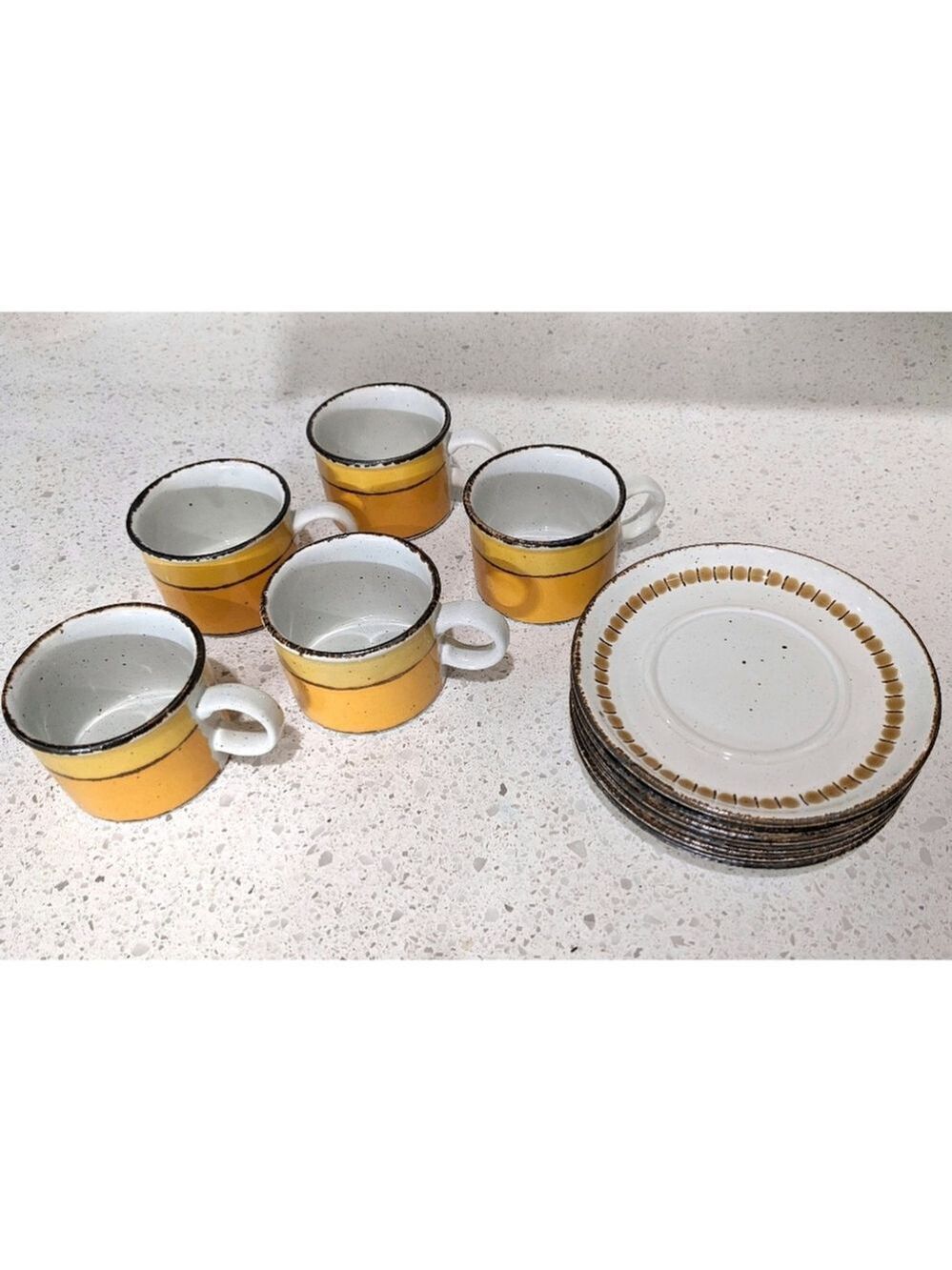Vintage MCM | Midwinter Sun Stonehenge Cup & Saucer Set (5)